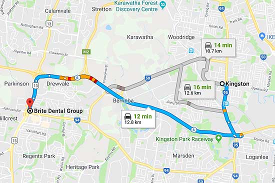distance between Kingston, Queensland and Browns Plains